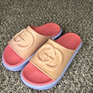 Gucci WOMEN Sandals - Peach and Lavender WITH purple bottom